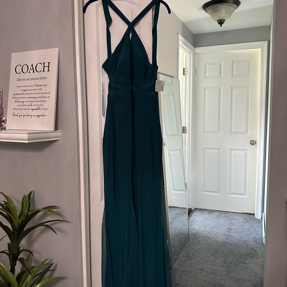 Elegant Teal Evening Gown